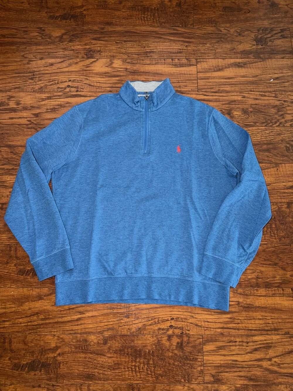 Polo Ralph Lauren Men's Blue Quarter-Zip Pullover Sweater Size Large